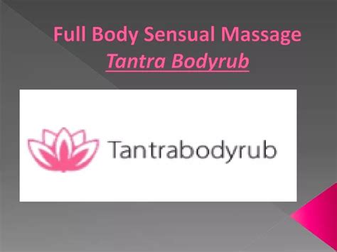 Full Body Sensual Massage Prostitute Enterprise